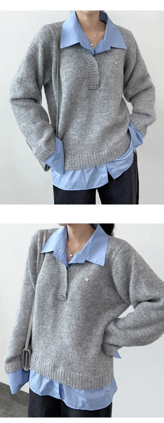 Layered Knit Top