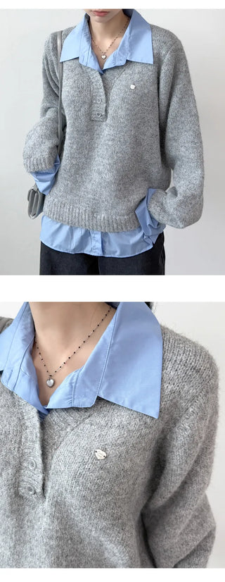 Layered Knit Top