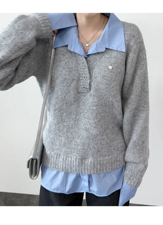 Layered Knit Top