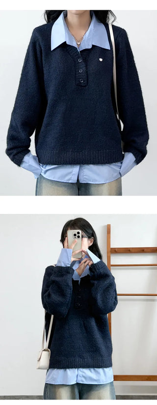 Layered Knit Top