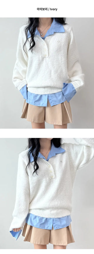 Layered Knit Top