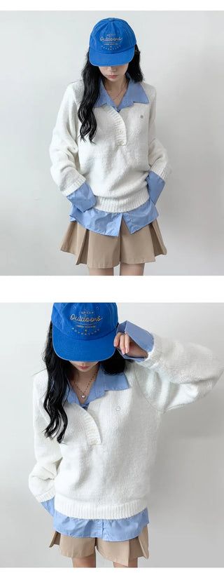 Layered Knit Top