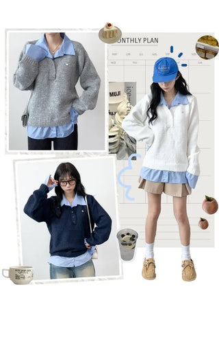 Layered Knit Top