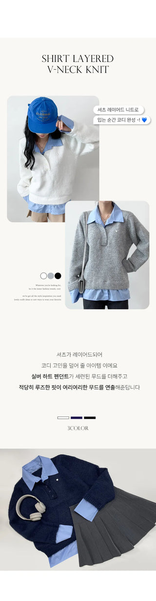 Layered Knit Top