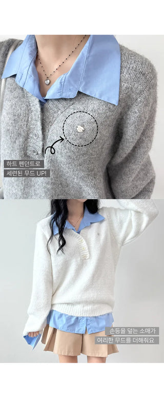 Layered Knit Top