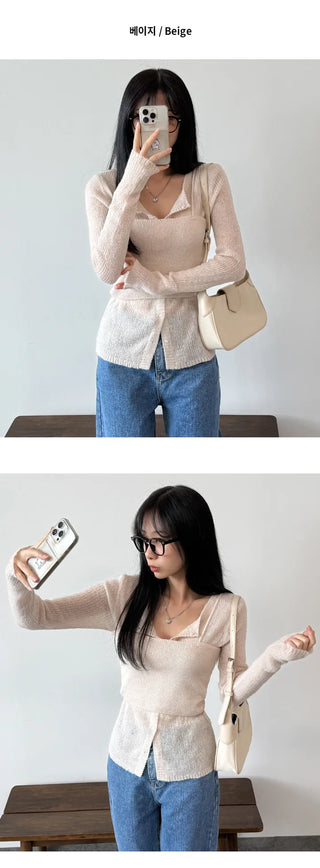 Wool Cardigan Set