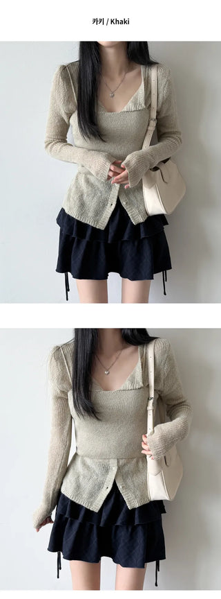 Wool Cardigan Set