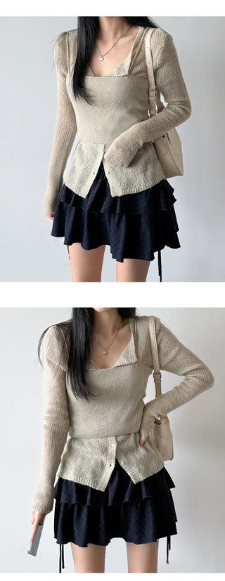Wool Cardigan Set