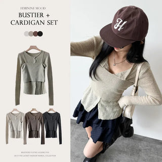 Wool Cardigan Set