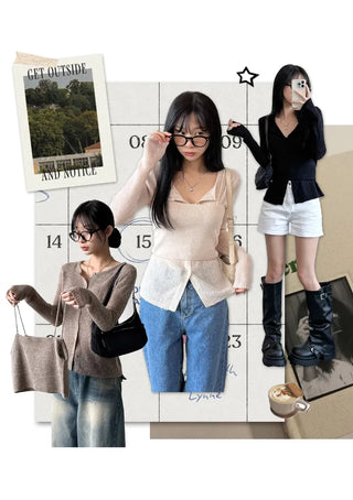 Wool Cardigan Set