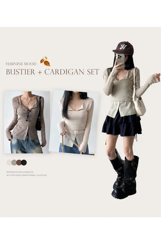 Wool Cardigan Set