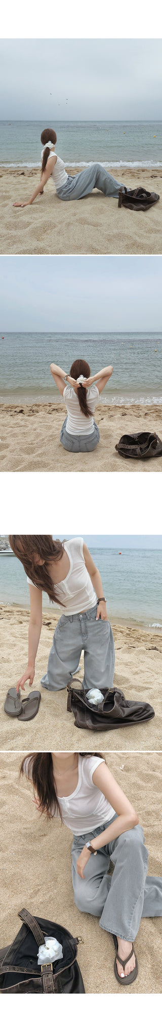 Summer wide chino pants