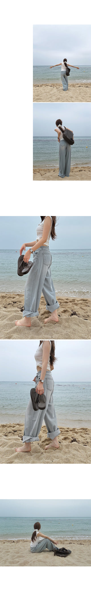 Summer wide chino pants