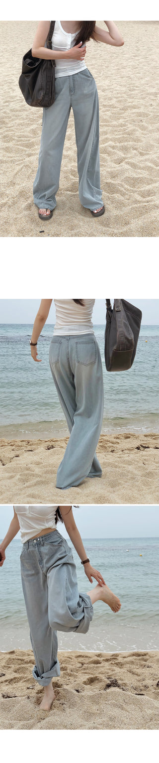 Summer wide chino pants