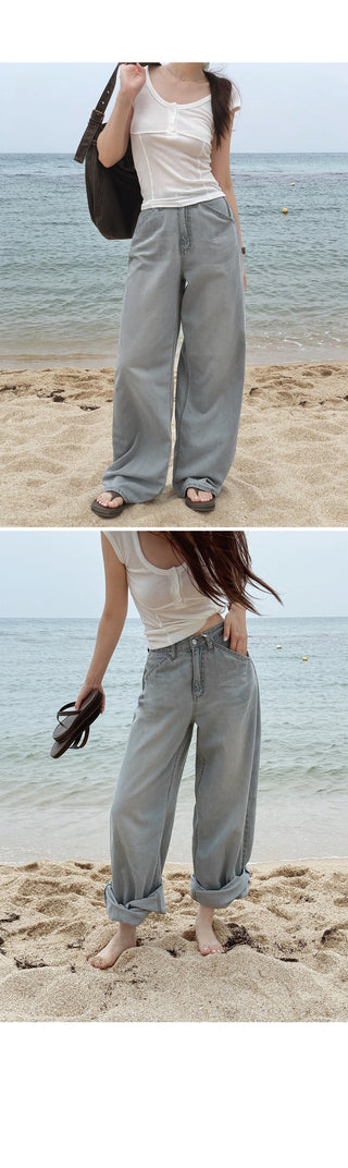 Summer wide chino pants