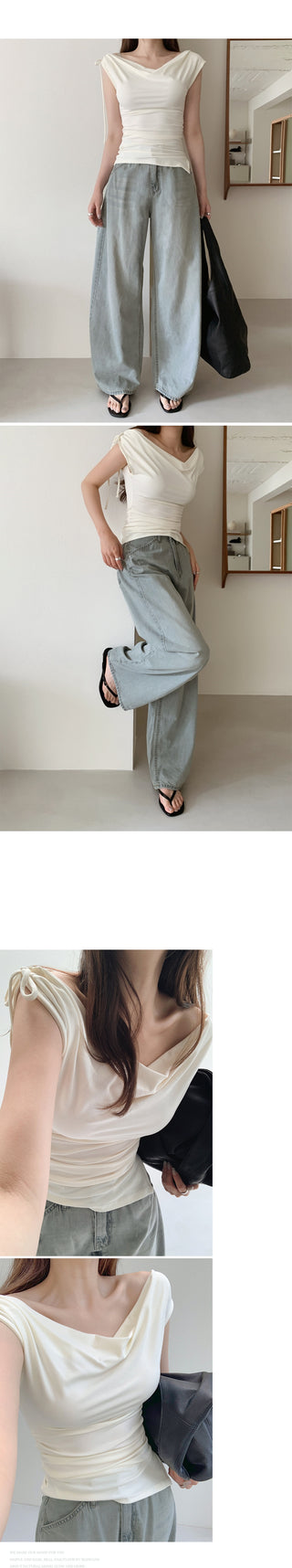 Summer wide chino pants