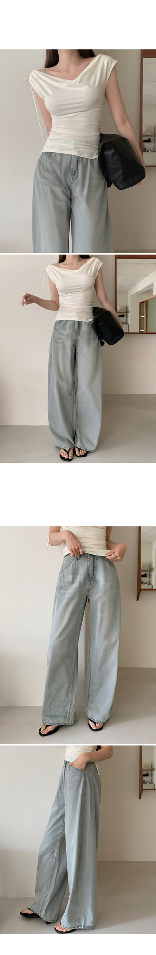 Summer wide chino pants