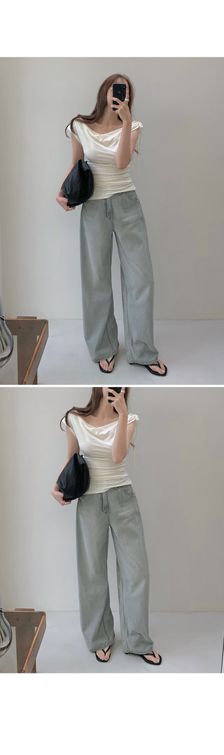 Summer wide chino pants