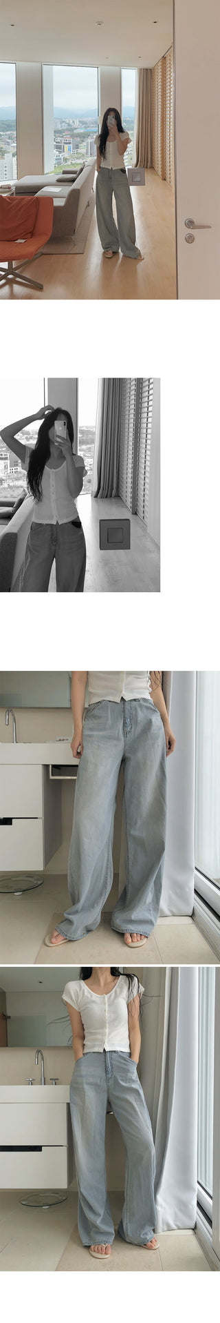 Summer wide chino pants
