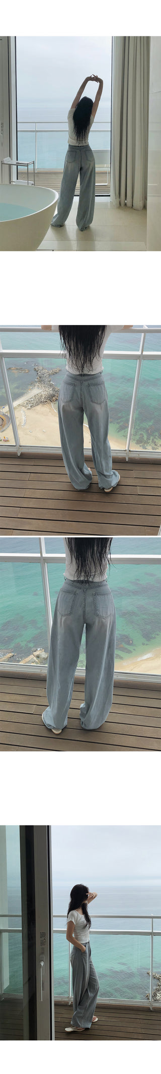 Summer wide chino pants
