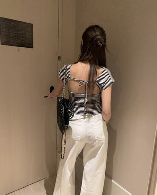 Backless lace Top