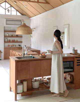 V-neck suspender dress