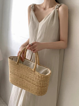 V-neck suspender dress