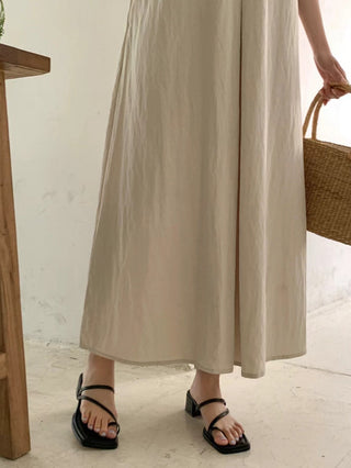 V-neck suspender dress