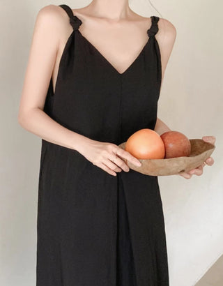 V-neck suspender dress