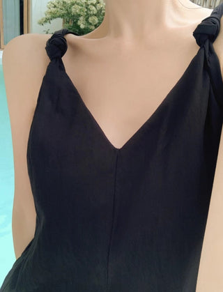 V-neck suspender dress