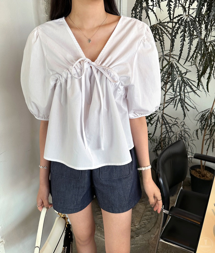 Drawstring puff Top – Uncut-Trends