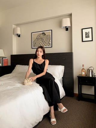 Black camisole dress