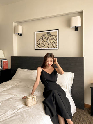 Black camisole dress