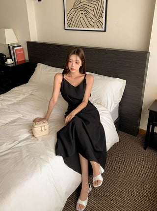 Black camisole dress