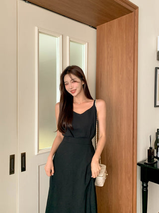 Black camisole dress