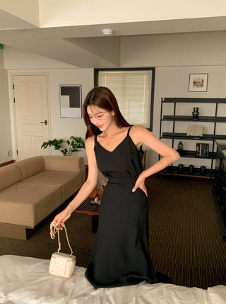 Black camisole dress