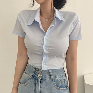 Lapel waist Top