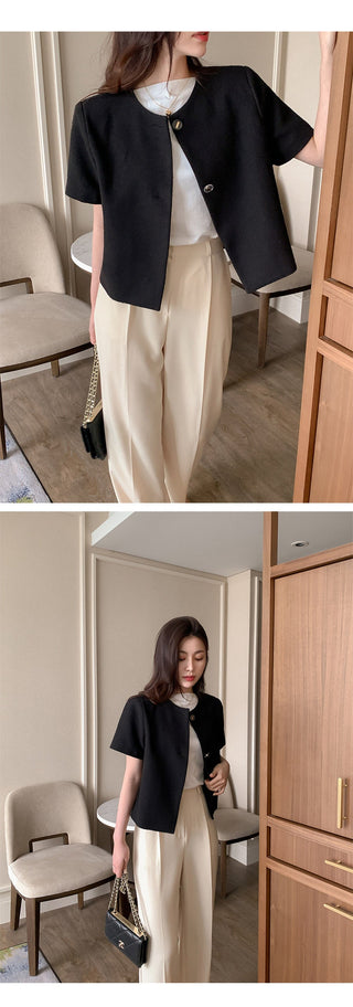 Woolen short coat