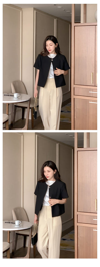 Woolen short coat