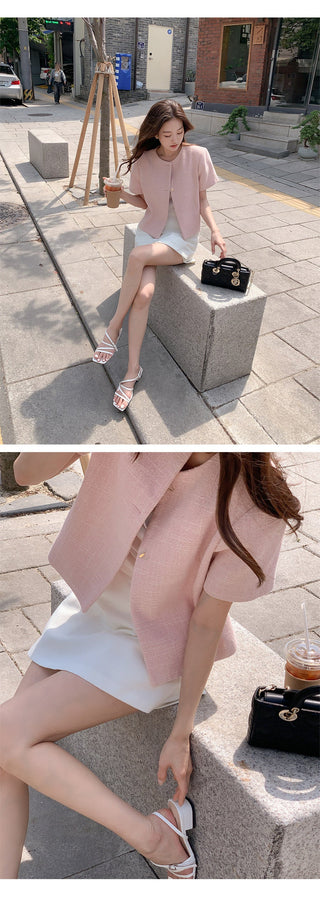 Woolen short coat