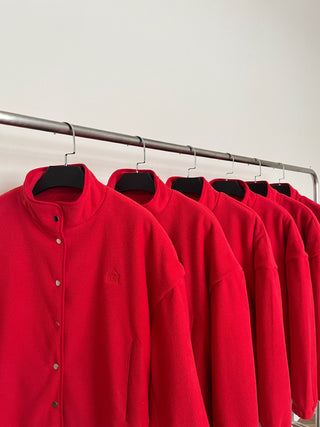 Red fleece jacket