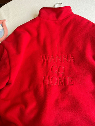 Red fleece jacket
