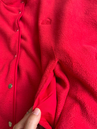 Red fleece jacket
