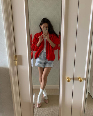Red fleece jacket