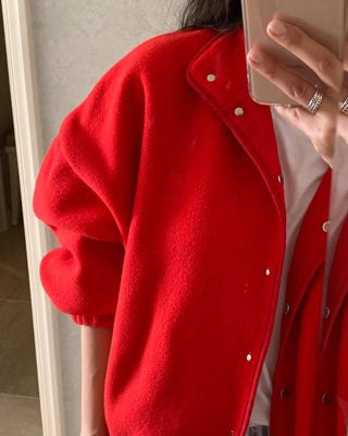 Red fleece jacket