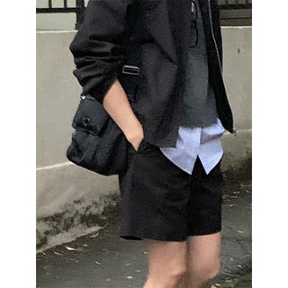 Zipper shorts suit Jacket