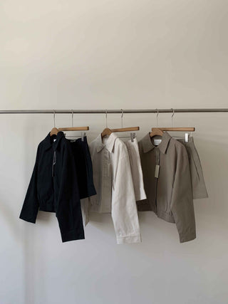 Zipper shorts suit Jacket