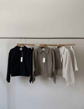 Zipper shorts suit Jacket