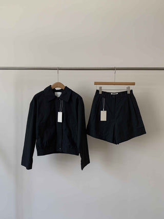 Zipper shorts suit Jacket