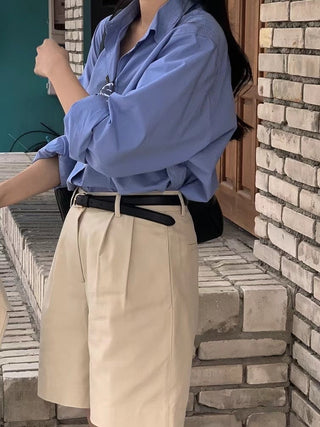 Zipper shorts suit Jacket